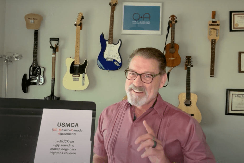 Arthur explaining a new name for the USMCA